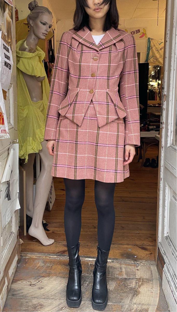 VIVIENNE WESTWOOD パンツ 25 Tartan wool blazer1065093 Vivienne Westwood - Tartan wool high-rise pants Vivienne