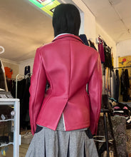 Load image into Gallery viewer, miu miu leather jacket in red
