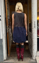 Load image into Gallery viewer, Undercover 2 way top / dress in navy x grey and white
