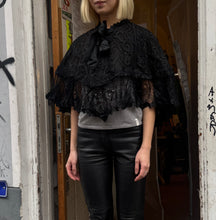 Load image into Gallery viewer, French lace cape in silk
