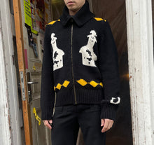 Load image into Gallery viewer, Dsquared 2 zip up cawichan knit jumper “Jesus loves even me”
