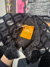 Load image into Gallery viewer, Christian Lacroix diamond cross mesh corsage top
