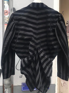 Comme des Garcons shirred jacket in stripe from 1990