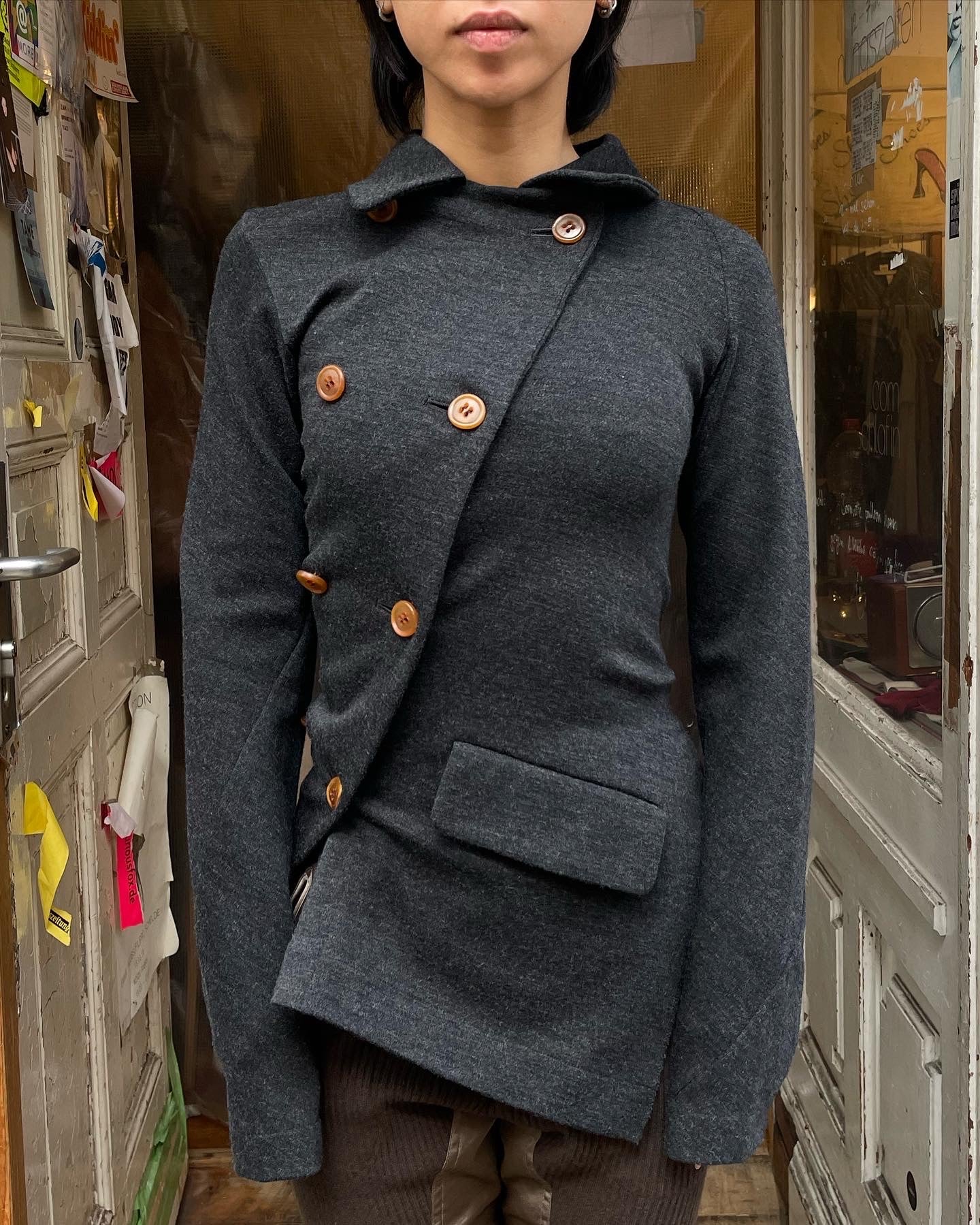 Vintage Comme Des Garcons Homme Plus Peacoat Jacket Wool