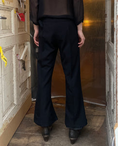 Yohji Yamamoto layered dress pants with zips in black