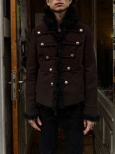 Load image into Gallery viewer, Galliano faux shearling napoleon jacket
