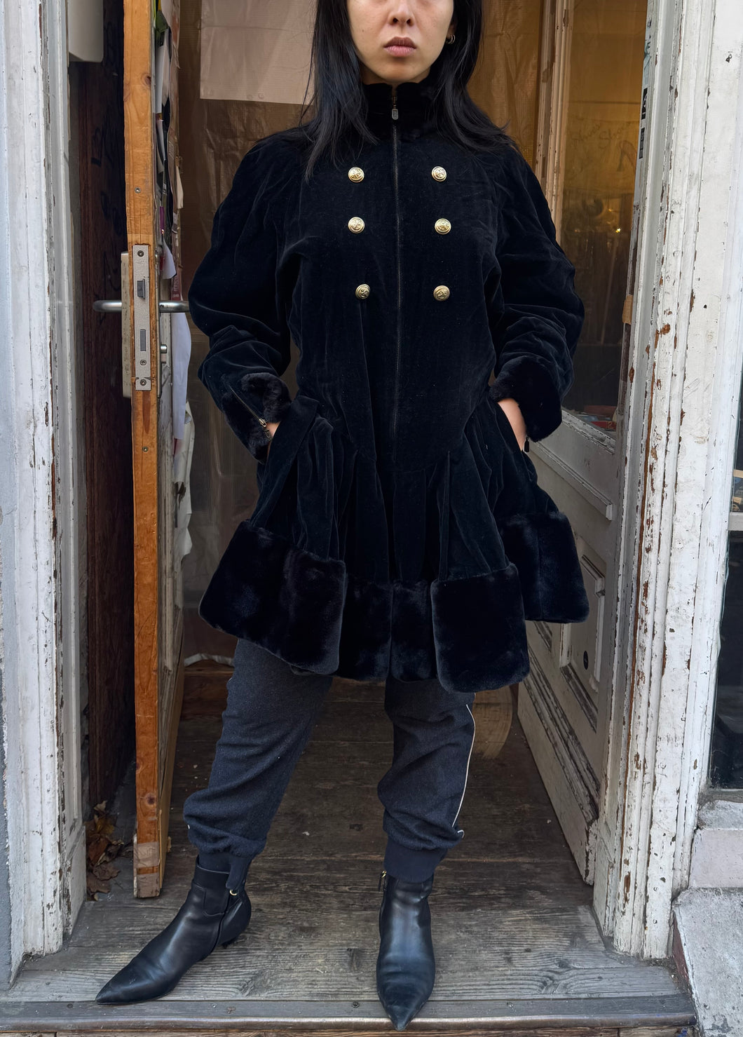 Byblos faux fur trimmed dress