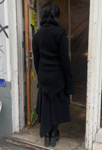 Comme des Garçons twisted asymmetrical jacket in black