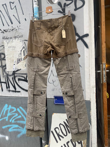 Marithe Francois Girbaud layered pants with buckles