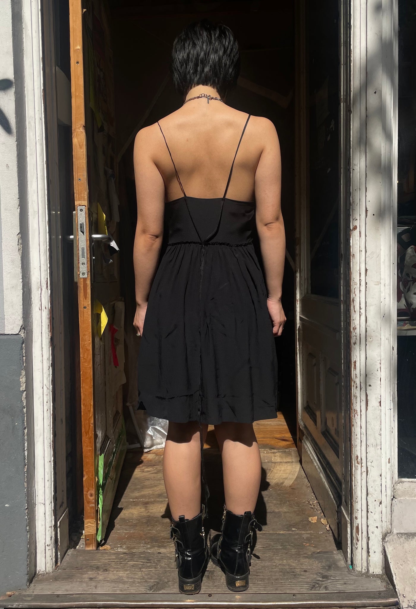 Anne Valerie Hash silk dress in black – Ironic Gallery