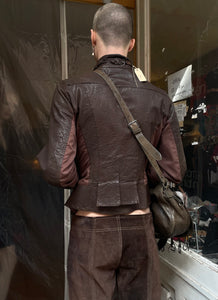 Sportmax leather jacket with piercings