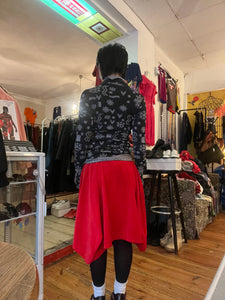 Tsumori Chisato red velvet skirt
