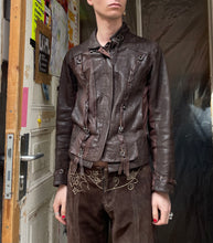 Load image into Gallery viewer, Sportmax leather jacket with piercings
