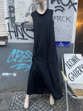 Load image into Gallery viewer, Yohji Yamamoto black dress with knots details
