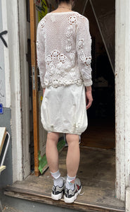 Collection Privee ? deconstructed skirt in white