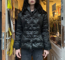 Load image into Gallery viewer, Mugler down puffer jacket in shiny dark green

