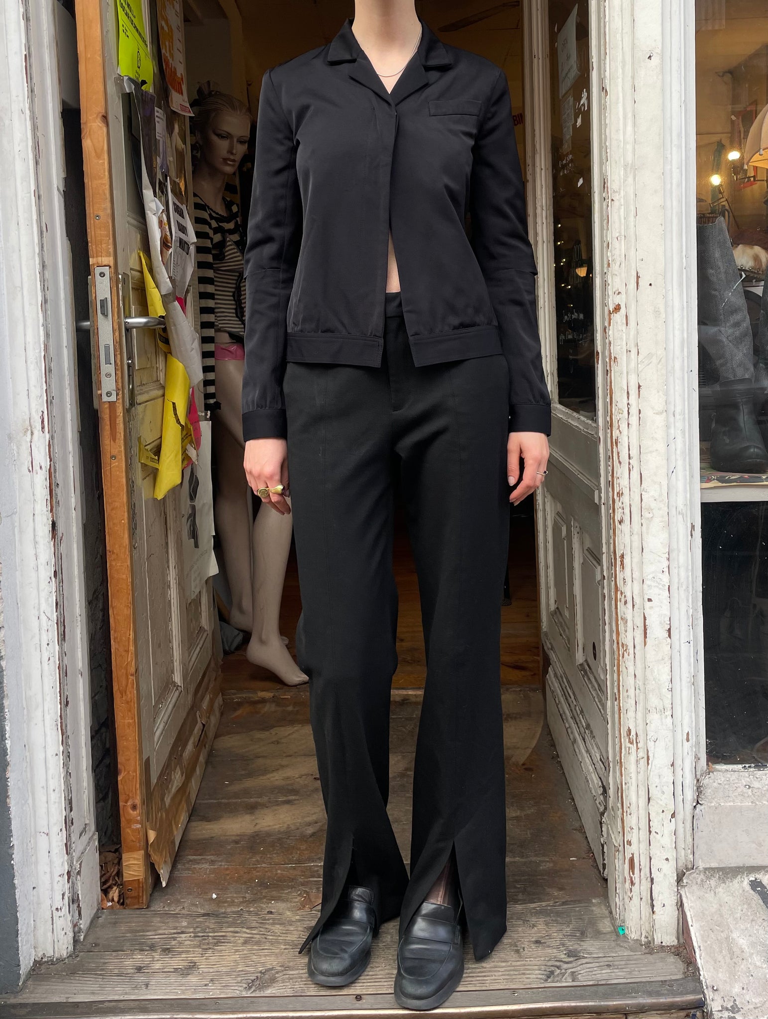 Jacket with arm sales slits