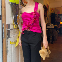 Load image into Gallery viewer, Emanuel Ungaro flower embellish top
