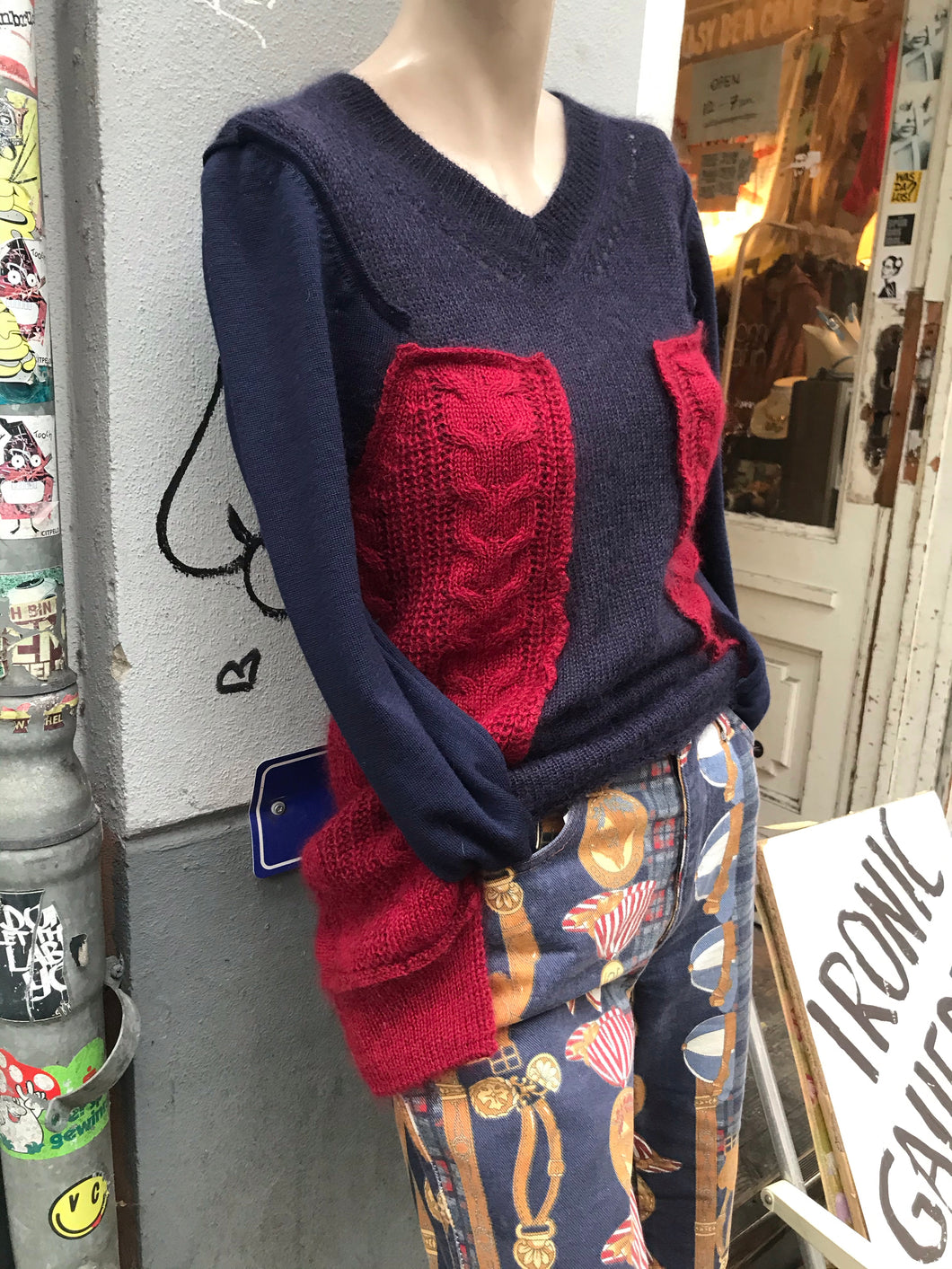 Junya Watanabe docking jumper in wool and silk