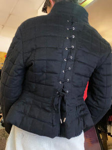 Mugler black jacket with lacing details